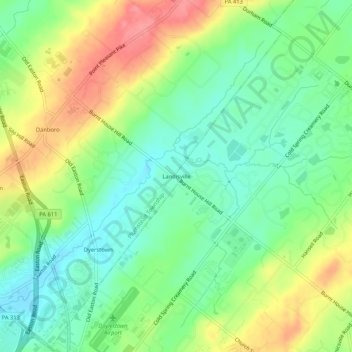 Landisville topographic map, elevation, terrain