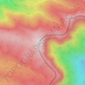 Point Lookout topographic map, elevation, terrain