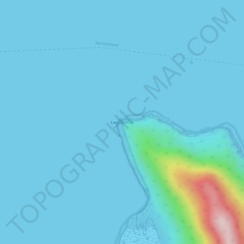 Cape Grafton topographic map, elevation, terrain