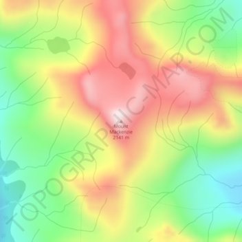 Mount Mackenzie topographic map, elevation, terrain