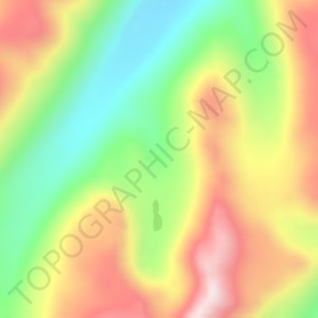 Kham topographic map, elevation, terrain