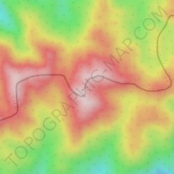 Khao Yai topographic map, elevation, terrain