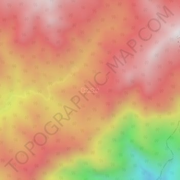 Bender topographic map, elevation, terrain