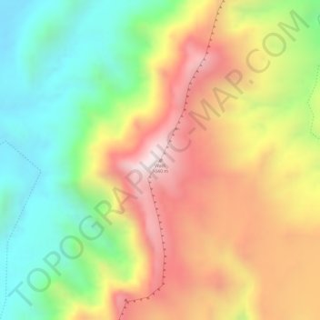 Wadi topographic map, elevation, terrain