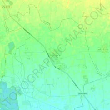 Gallignano topographic map, elevation, terrain