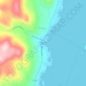 Diamond Point topographic map, elevation, terrain