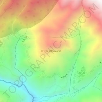 Vereda El Mamonal topographic map, elevation, terrain