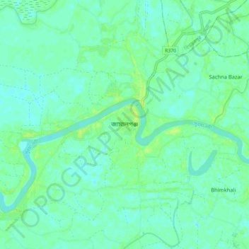 Jamalganj topographic map, elevation, terrain