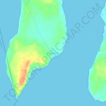 Ohoitom topographic map, elevation, terrain