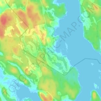 Kaggebo topographic map, elevation, terrain