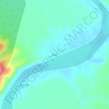 Puija topographic map, elevation, terrain