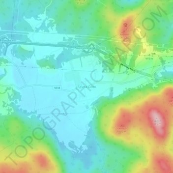 Ravna Gora topographic map, elevation, terrain