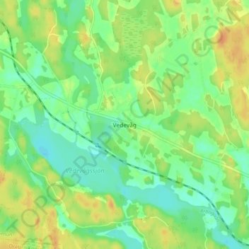 Vedevåg topographic map, elevation, terrain