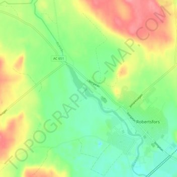 Fredriksfors topographic map, elevation, terrain