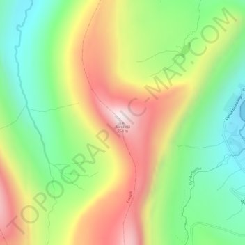 Sandfelli topographic map, elevation, terrain