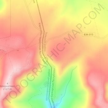 91К-003 topographic map, elevation, terrain