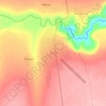 Dala topographic map, elevation, terrain