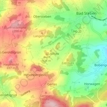 Lochau topographic map, elevation, terrain