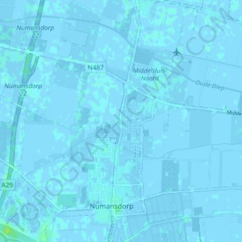 Middelsluis topographic map, elevation, terrain