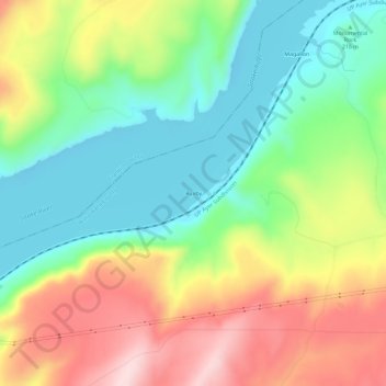 Ruxby topographic map, elevation, terrain