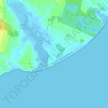 Skibelund topographic map, elevation, terrain