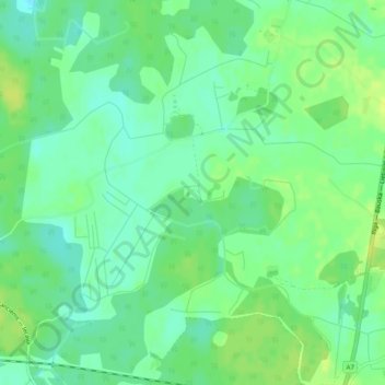 Amazones topographic map, elevation, terrain