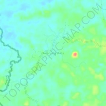 Kampung Stass topographic map, elevation, terrain