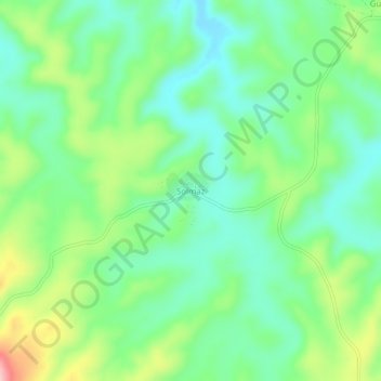 Solmaz topographic map, elevation, terrain