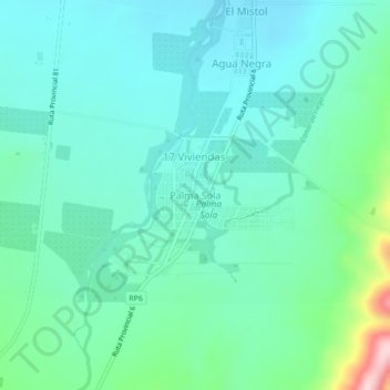 Palma Sola topographic map, elevation, terrain