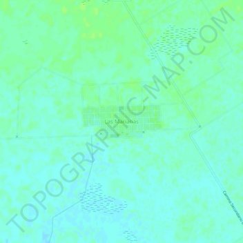 Las Marianas topographic map, elevation, terrain
