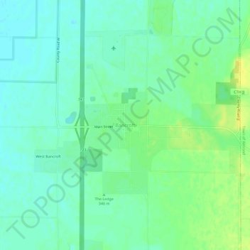 Bancroft topographic map, elevation, terrain