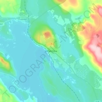 Vilhelmina topographic map, elevation, terrain