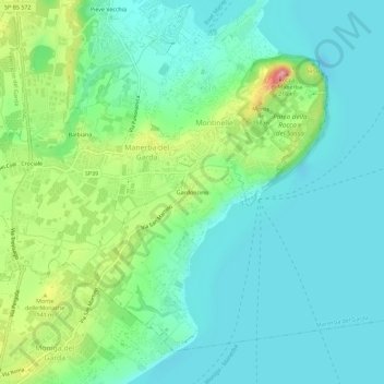 Gardoncino topographic map, elevation, terrain