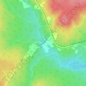 Bedford Road topographic map, elevation, terrain