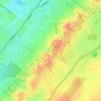 Al-Qubbah topographic map, elevation, terrain