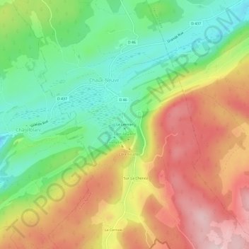 Le Lernier topographic map, elevation, terrain