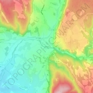 La Croc topographic map, elevation, terrain