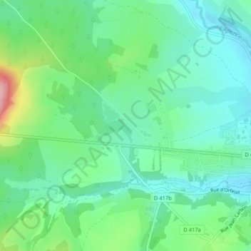 Chemin de la Tuilerie topographic map, elevation, terrain