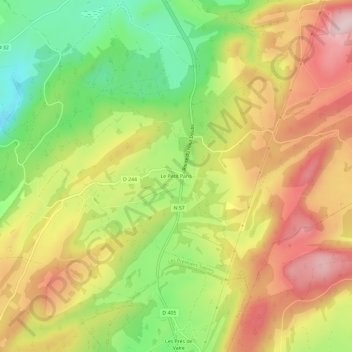 Le Petit Paris topographic map, elevation, terrain