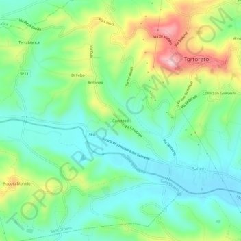 Cavatassi topographic map, elevation, terrain