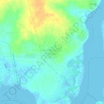 Soumboundou Fogny topographic map, elevation, terrain