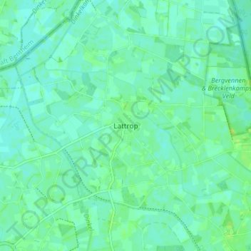 Lattrop topographic map, elevation, terrain