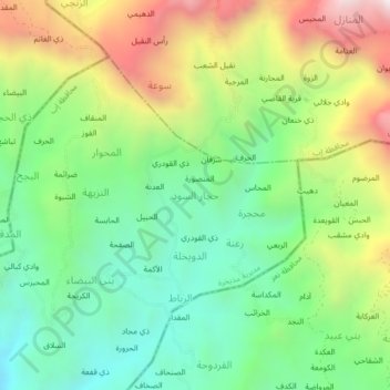 Hajjar as Sud topographic map, elevation, terrain