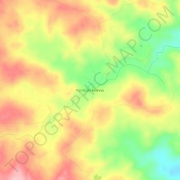 Ponte do Moinho topographic map, elevation, terrain