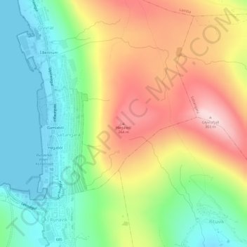 Høgaleiti topographic map, elevation, terrain