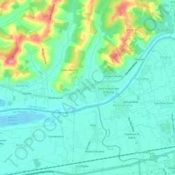 Bassa topographic map, elevation, terrain