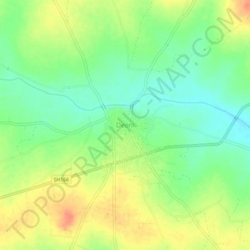 Deoni topographic map, elevation, terrain