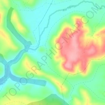El Cerrejón topographic map, elevation, terrain