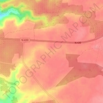 Cañada Lobo topographic map, elevation, terrain