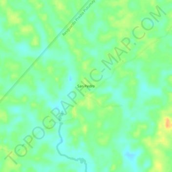 San Pedro topographic map, elevation, terrain